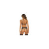 Ensemble 3 pièces, soutien gorge, porte jarretelles et string assorti 